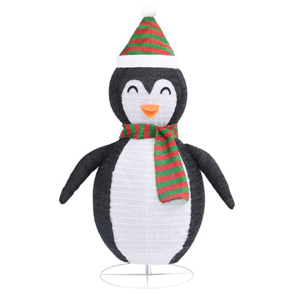 vidaXL Decorative Christmas Snow Penguin Figure LED Luxury Fabric 60cm