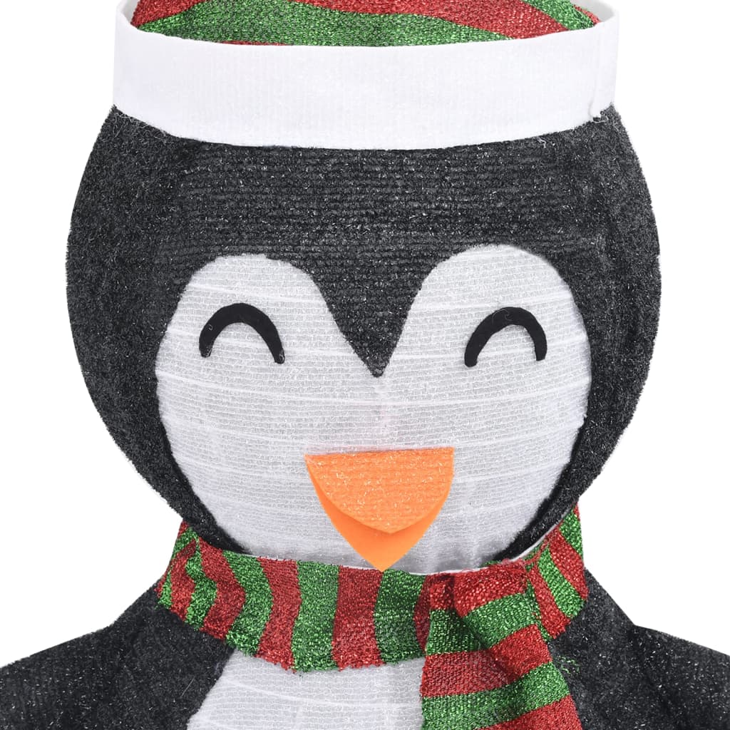 vidaXL Decorative Christmas Snow Penguin Figure LED Luxury Fabric 60cm