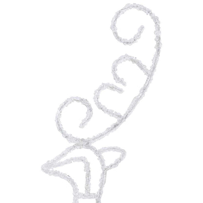 vidaXL Christmas Reindeer & Sleigh | White | Acrylic | Large