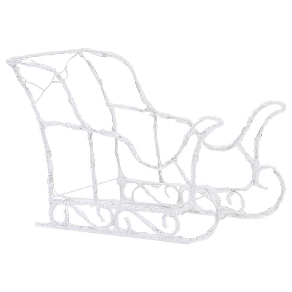 vidaXL Reindeers & Sleigh Christmas Decoration 160 LEDs 130 cm Acrylic