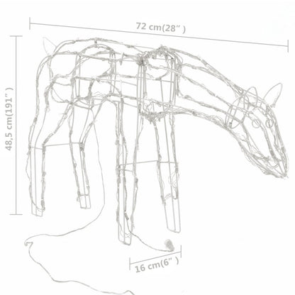 vidaXL 3 Piece Christmas Light Display Reindeers 229 LEDs
