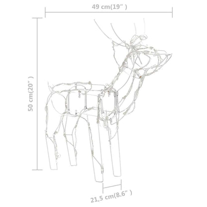 vidaXL 3 Piece Christmas Light Display Reindeers 229 LEDs