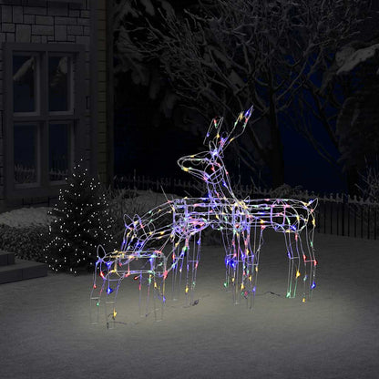 vidaXL 3 Piece Christmas Light Display Reindeers 229 LEDs