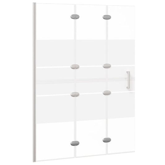 150738 vidaXL Folding Shower Enclosure ESG 100x140 cm White