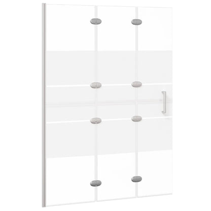 150738 vidaXL Folding Shower Enclosure ESG 100x140 cm White