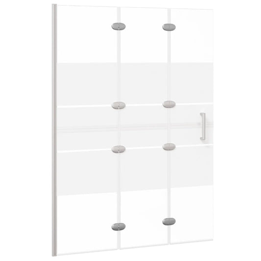 150738 vidaXL Folding Shower Enclosure ESG 100x140 cm White