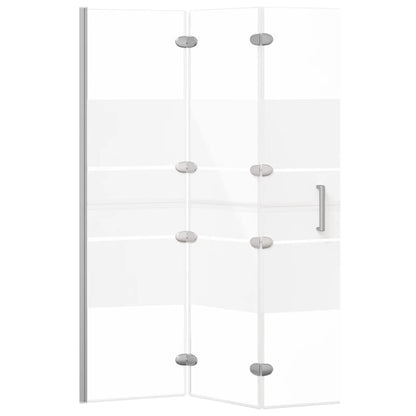 vidaXL Folding Shower Enclosure ESG 100x140 cm White