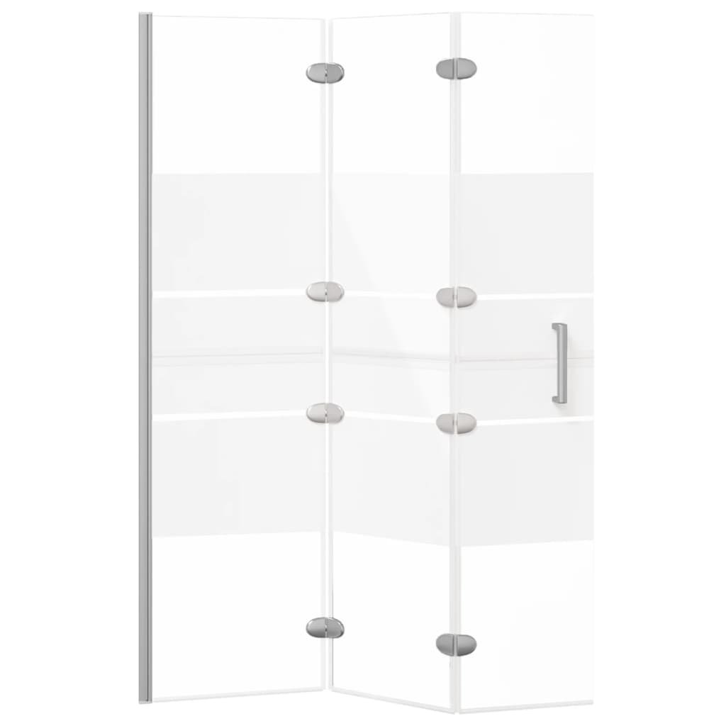 150738 vidaXL Folding Shower Enclosure ESG 100x140 cm White