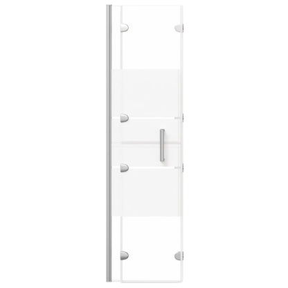 150738 vidaXL Folding Shower Enclosure ESG 100x140 cm White