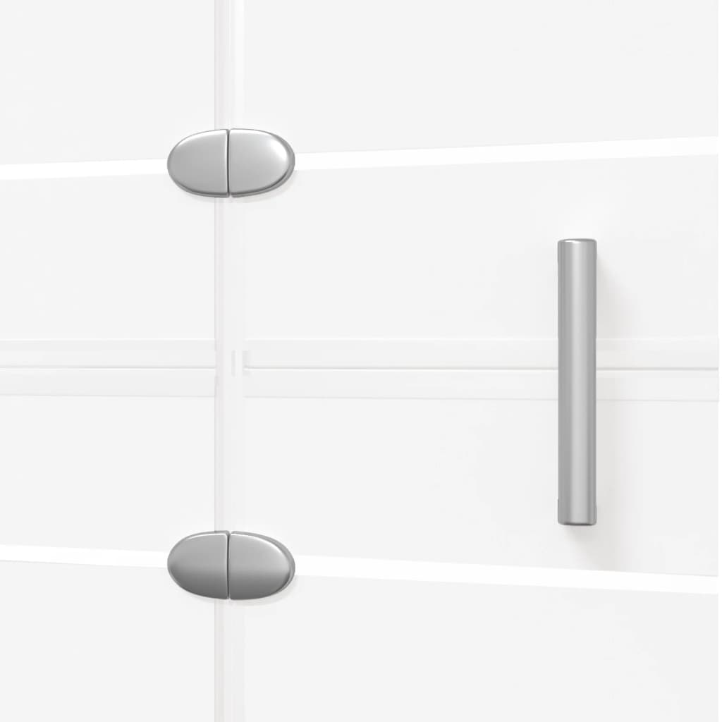 150738 vidaXL Folding Shower Enclosure ESG 100x140 cm White