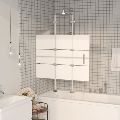 150738 vidaXL Folding Shower Enclosure ESG 100x140 cm White