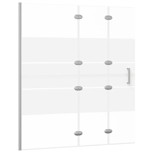 vidaXL Folding Shower Enclosure ESG 120x140 cm White