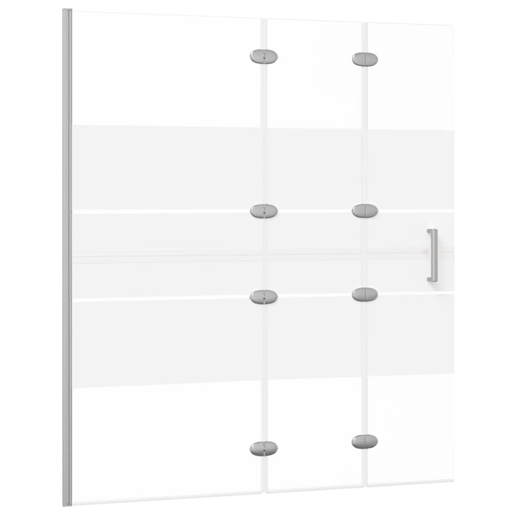 150739 vidaXL Folding Shower Enclosure ESG 120x140 cm White