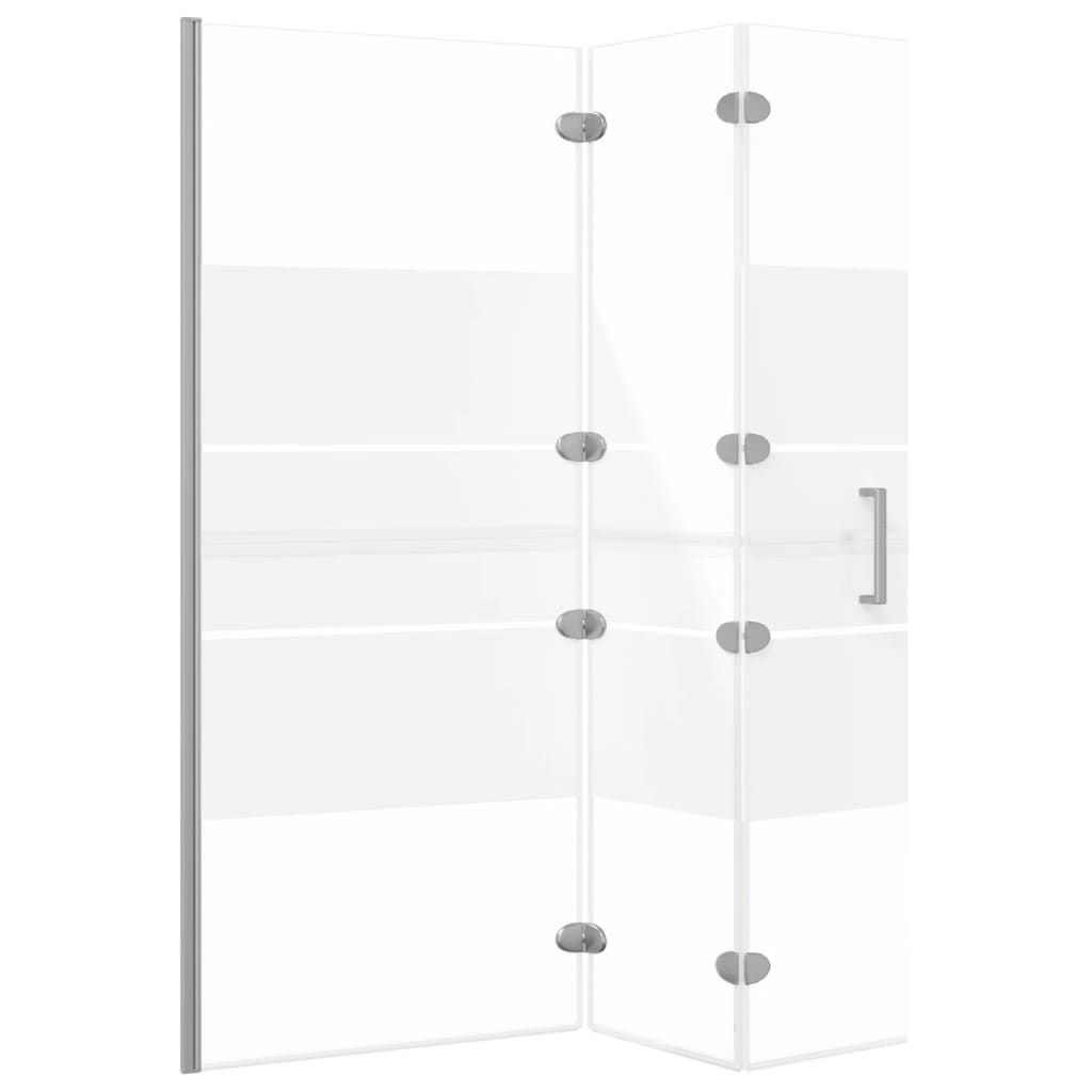 150739 vidaXL Folding Shower Enclosure ESG 120x140 cm White