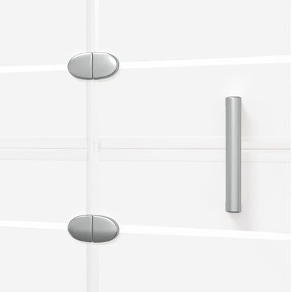 150739 vidaXL Folding Shower Enclosure ESG 120x140 cm White