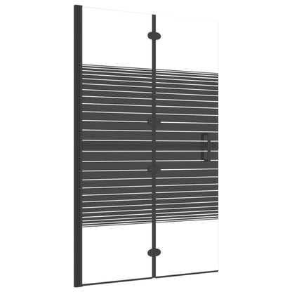150740 vidaXL Folding Shower Enclosure ESG 80x140 cm Black