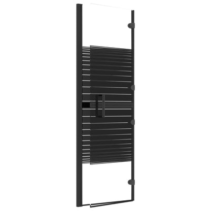 150740 vidaXL Folding Shower Enclosure ESG 80x140 cm Black