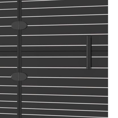 vidaXL Folding Shower Enclosure ESG 80x140 cm Black