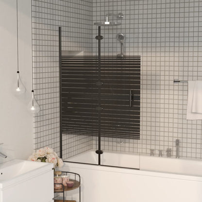 150740 vidaXL Folding Shower Enclosure ESG 80x140 cm Black