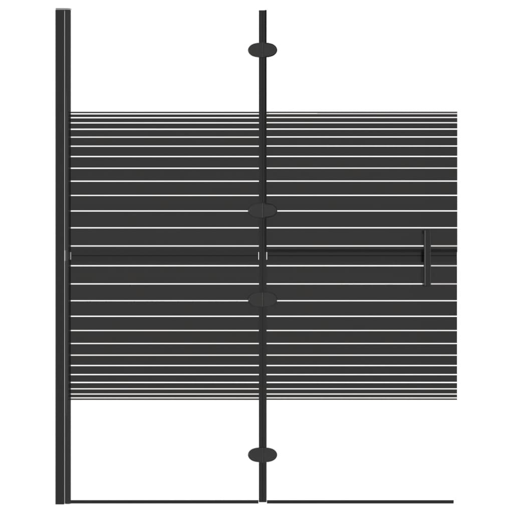150741 vidaXL Folding Shower Enclosure ESG 100x140 cm Black