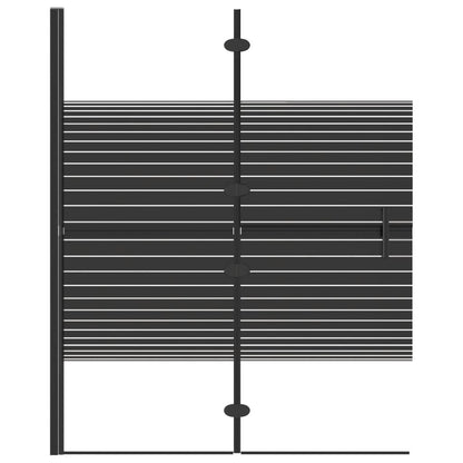 150741 vidaXL Folding Shower Enclosure ESG 100x140 cm Black