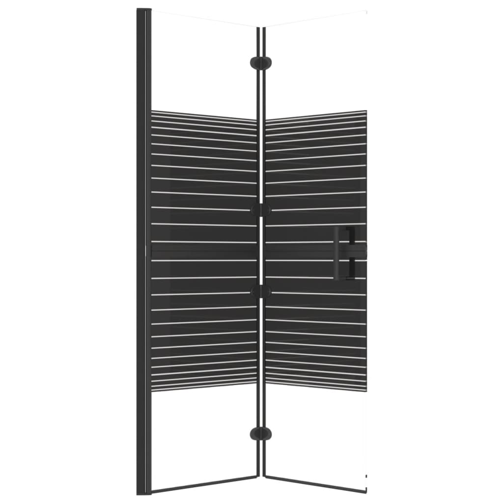 150741 vidaXL Folding Shower Enclosure ESG 100x140 cm Black