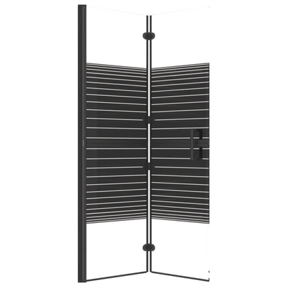 150741 vidaXL Folding Shower Enclosure ESG 100x140 cm Black