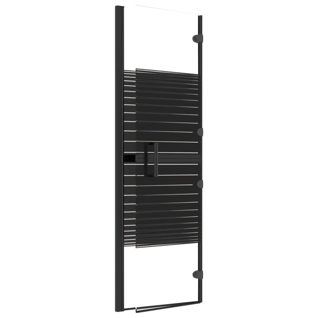 150741 vidaXL Folding Shower Enclosure ESG 100x140 cm Black
