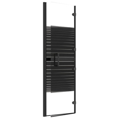 150741 vidaXL Folding Shower Enclosure ESG 100x140 cm Black