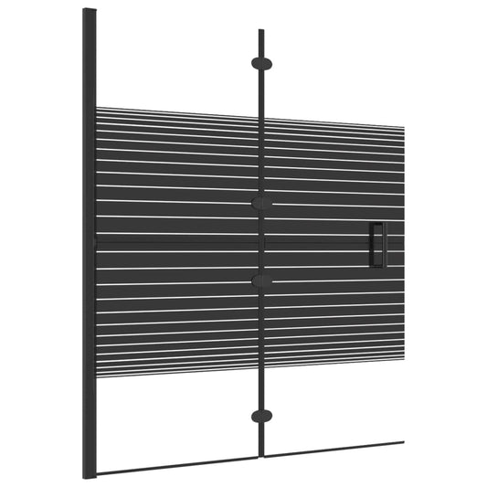 150742 vidaXL Folding Shower Enclosure ESG 120x140 cm Black