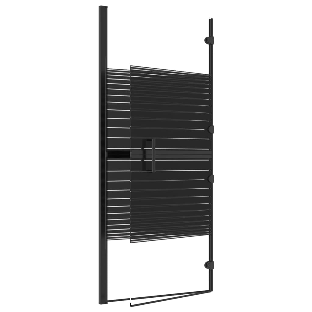 150742 vidaXL Folding Shower Enclosure ESG 120x140 cm Black