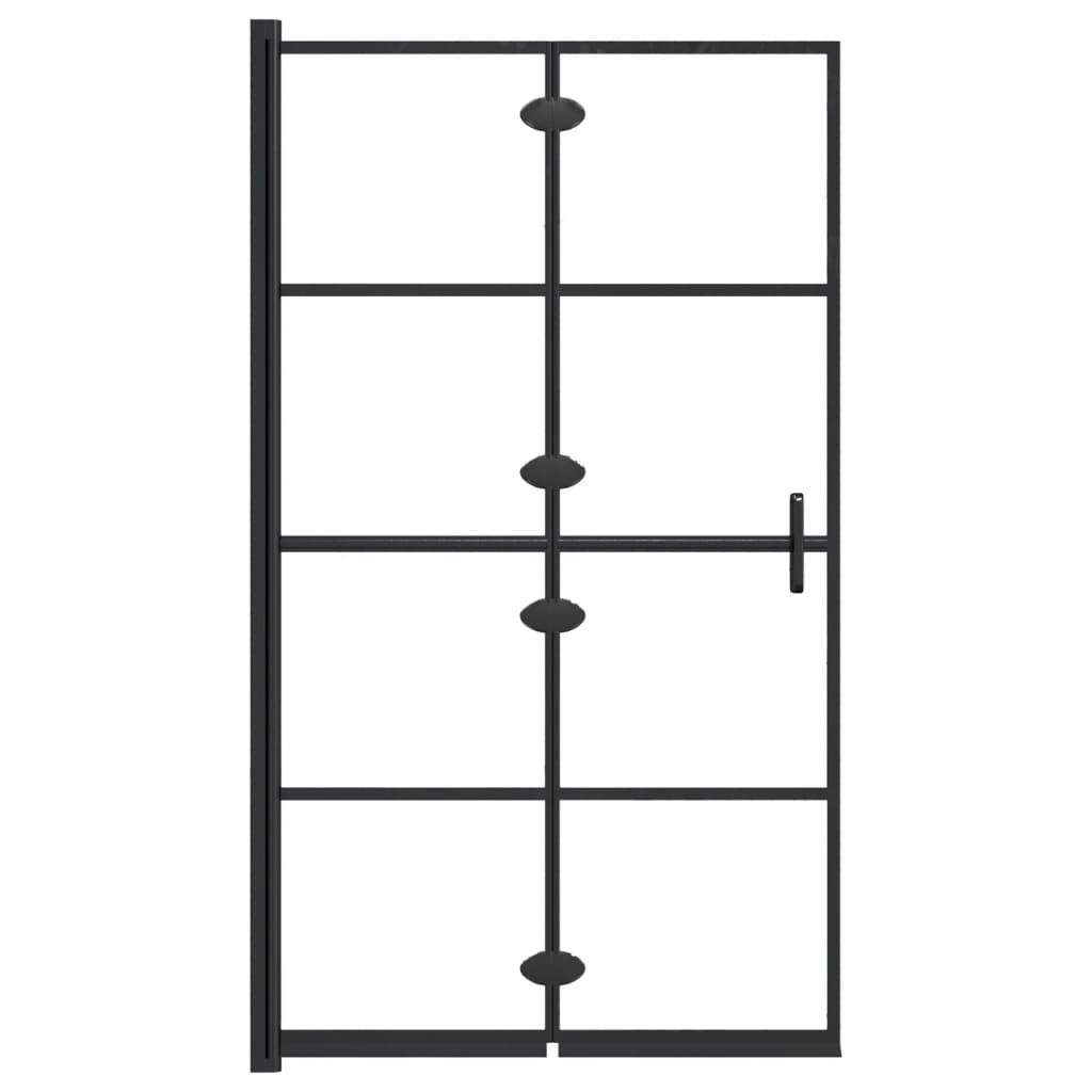 150743 vidaXL Folding Shower Enclosure ESG 80x140 cm Black