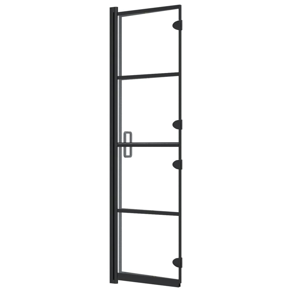 150743 vidaXL Folding Shower Enclosure ESG 80x140 cm Black