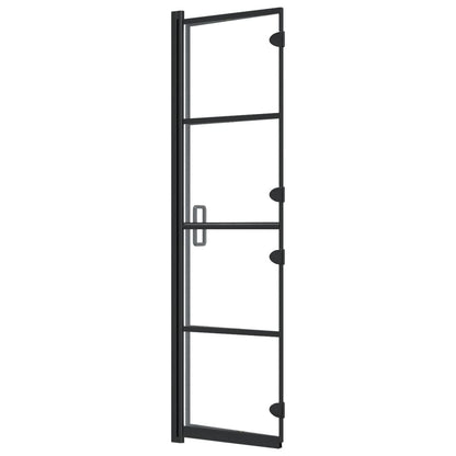 150743 vidaXL Folding Shower Enclosure ESG 80x140 cm Black