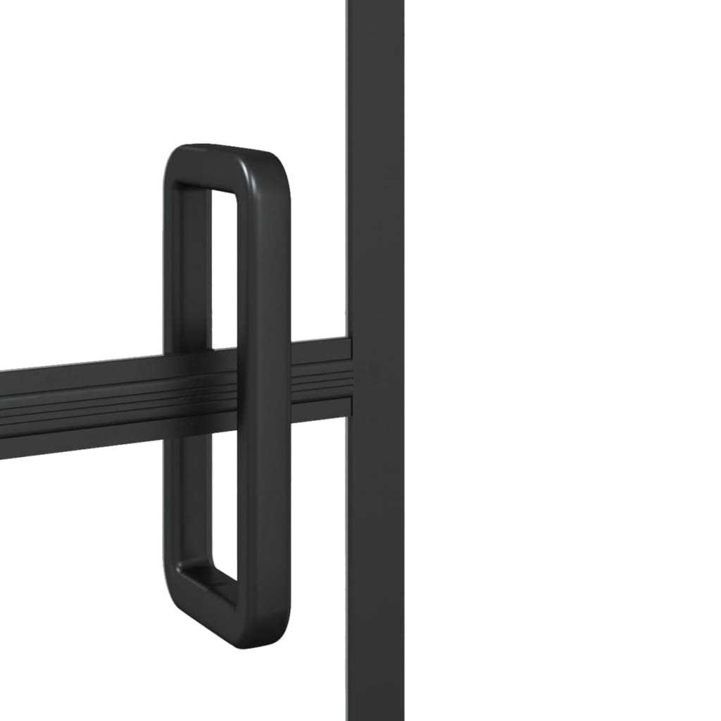 150743 vidaXL Folding Shower Enclosure ESG 80x140 cm Black