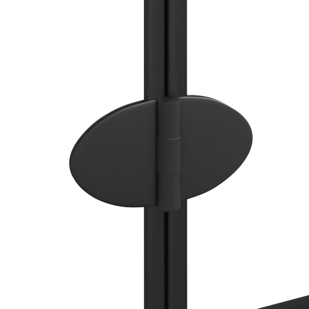 150743 vidaXL Folding Shower Enclosure ESG 80x140 cm Black