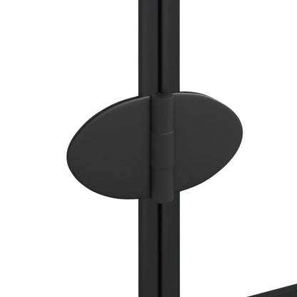 150743 vidaXL Folding Shower Enclosure ESG 80x140 cm Black