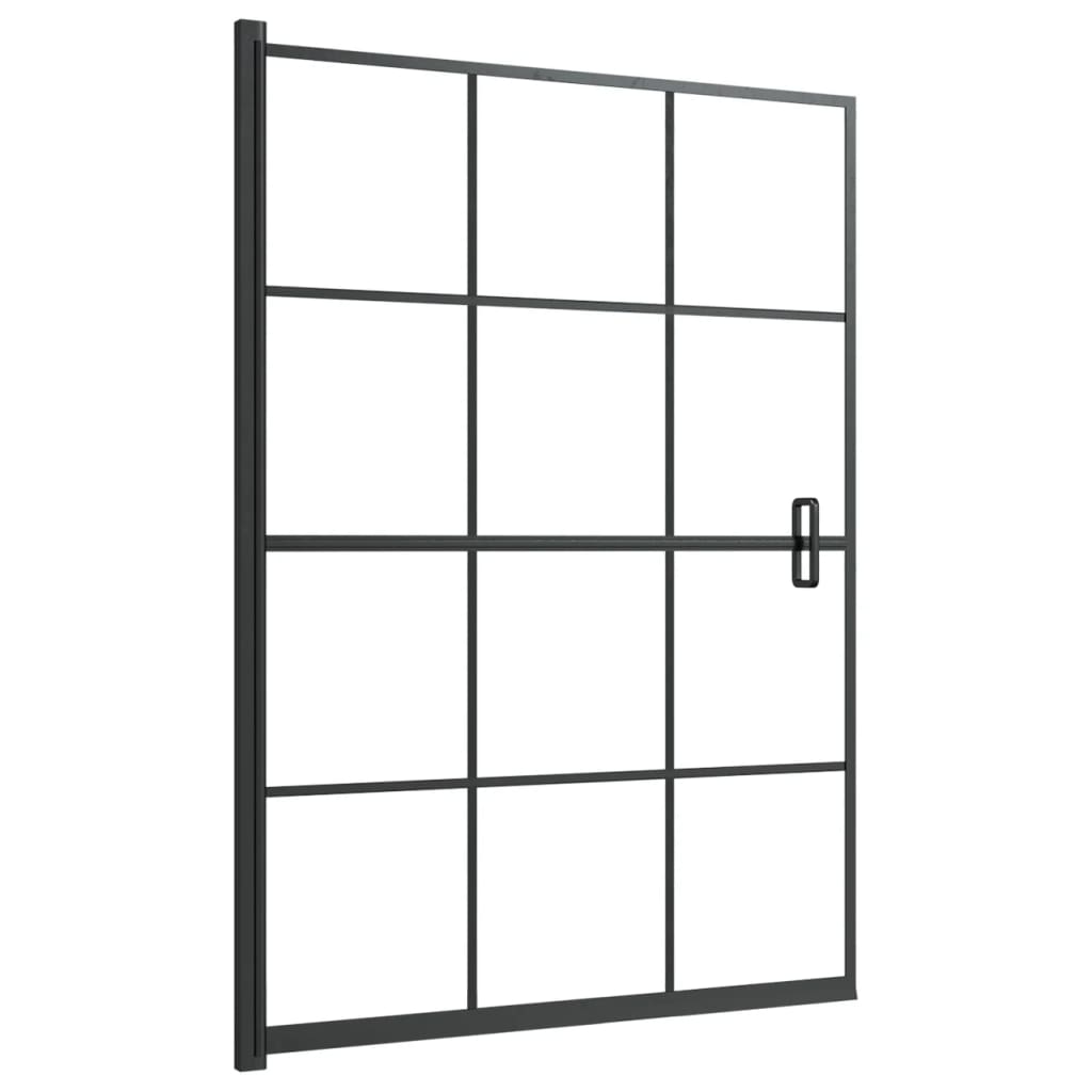 vidaXL Shower Enclosure ESG 100x140 cm Black