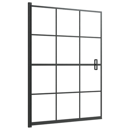 vidaXL Shower Enclosure ESG 100x140 cm Black