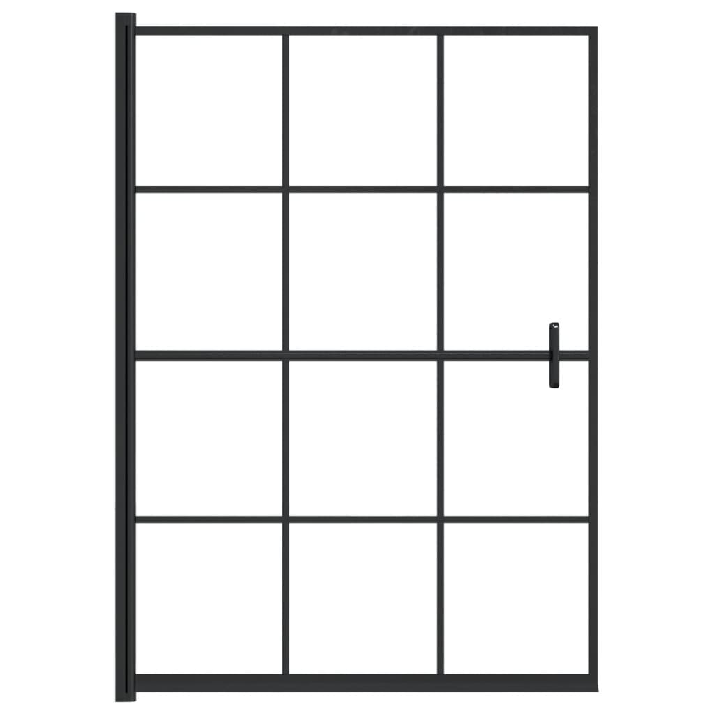 vidaXL Shower Enclosure ESG 100x140 cm Black