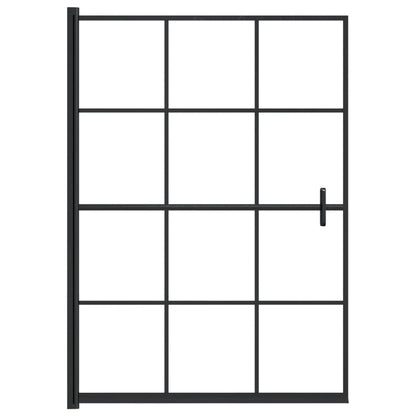 vidaXL Shower Enclosure ESG 100x140 cm Black