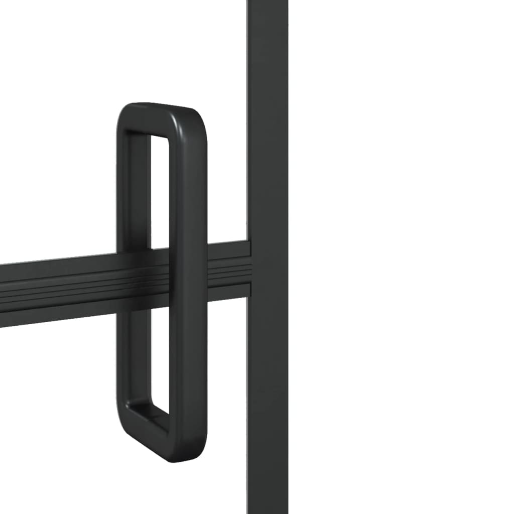 vidaXL Shower Enclosure ESG 100x140 cm Black
