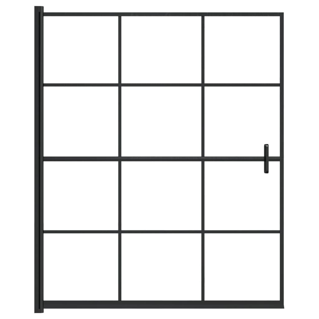 vidaXL Shower Enclosure ESG 116x140 cm Black