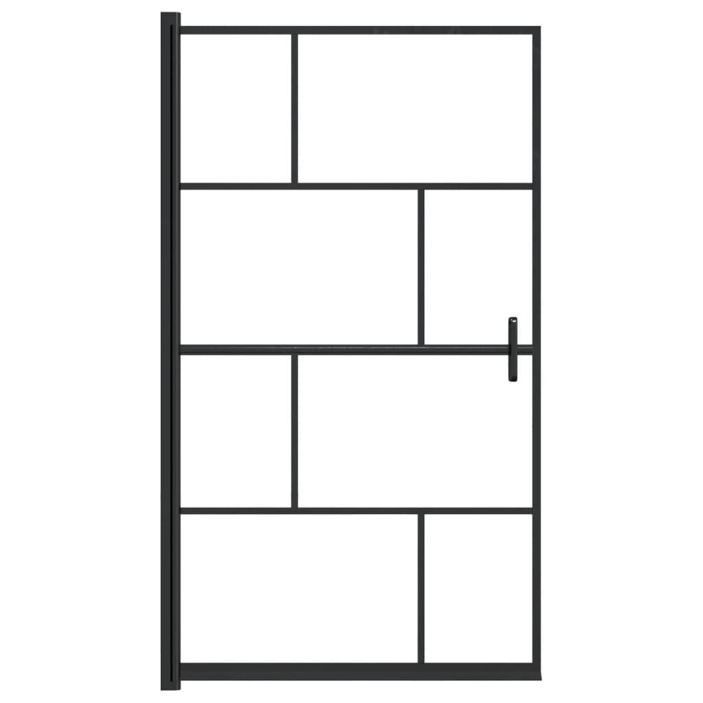 vidaXL Shower Enclosure ESG 80x140 cm Black