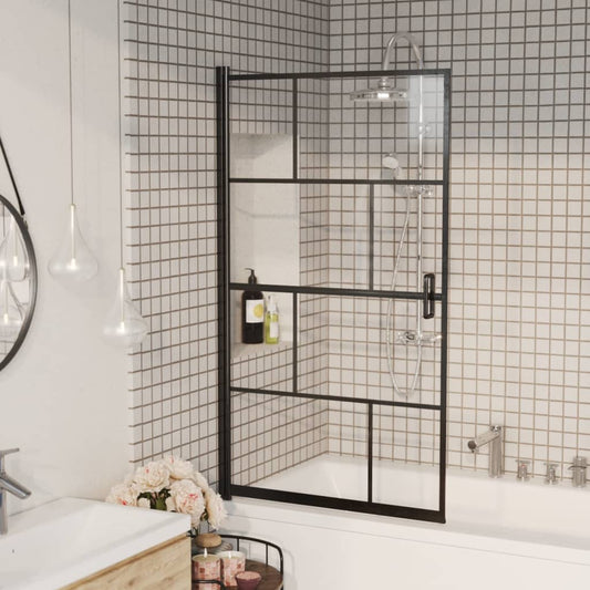 vidaXL Shower Enclosure ESG 80x140 cm Black