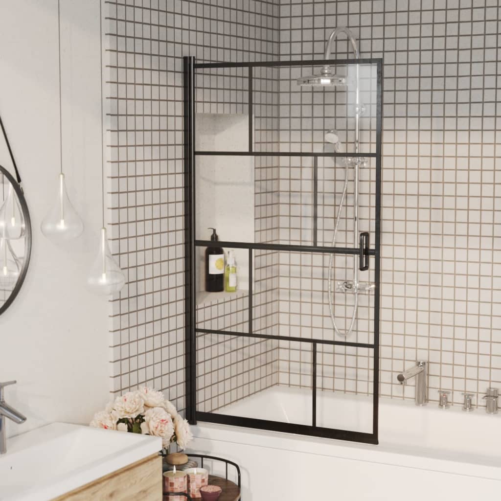 150749 vidaXL Shower Enclosure ESG 80x140 cm Black