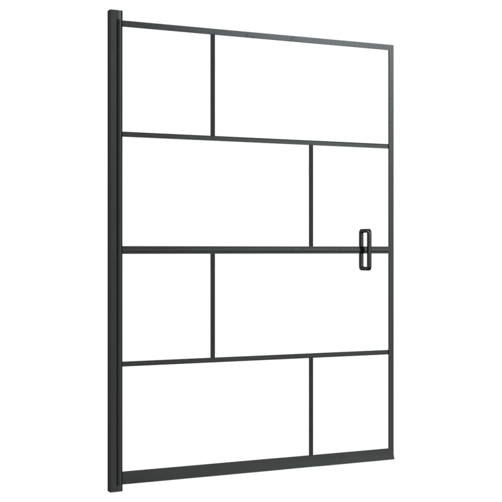150750 vidaXL Shower Enclosure ESG 100x140 cm Black