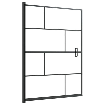 150750 vidaXL Shower Enclosure ESG 100x140 cm Black