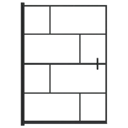 vidaXL Shower Enclosure ESG 100x140 cm Black
