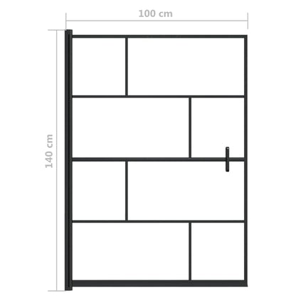 vidaXL Shower Enclosure ESG 100x140 cm Black